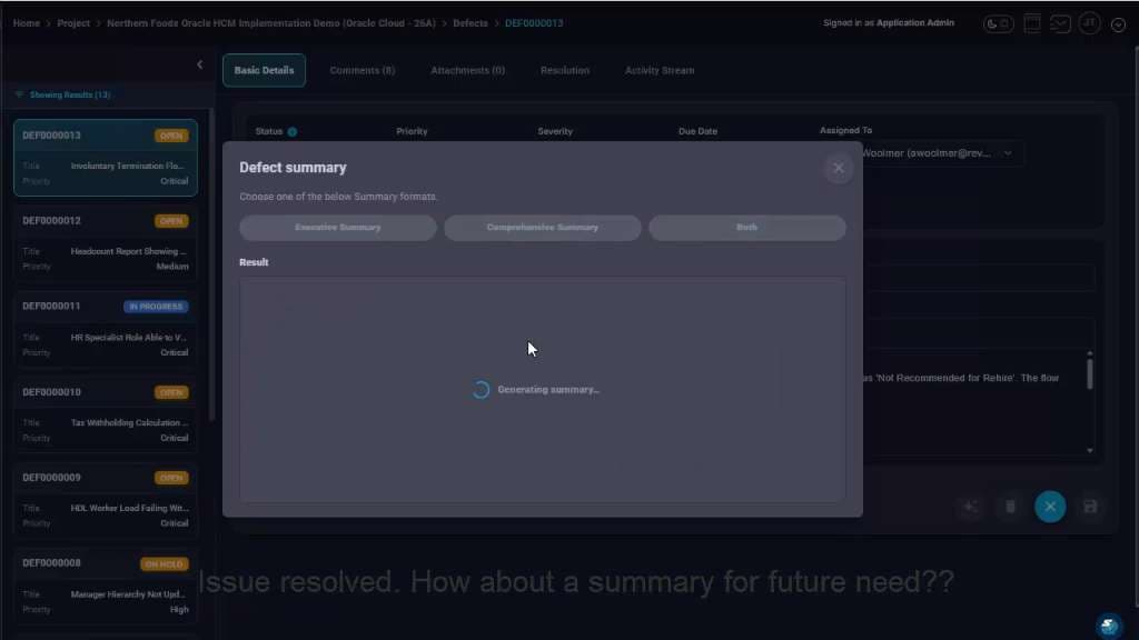 Wait for the AI to generate the summary