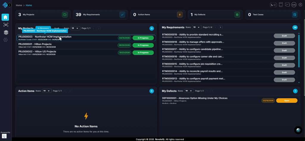 Backlog area with RTM generation options
