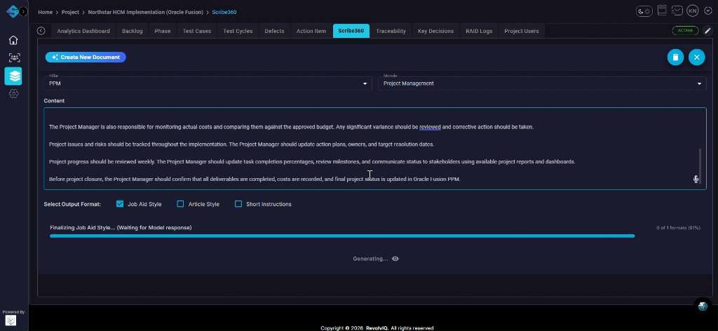 Generation in progress