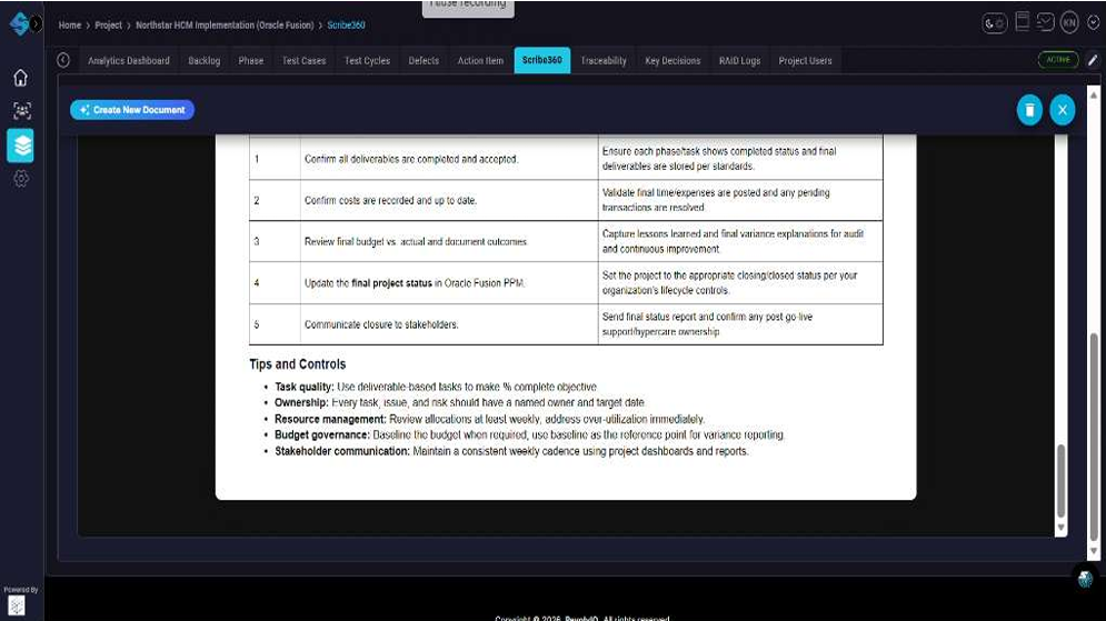 Job Aid closing steps