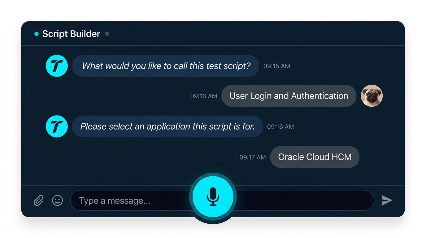 Conversation UI with mic button